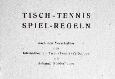 1927 Tischtennis Spielregeln