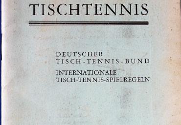 1928 Internationale Tischtennis Spielregeln DTTB