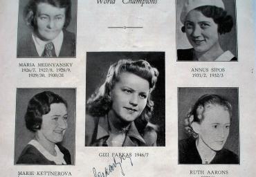 1947 Weltmeisterinnen Farkas Kettnerova Pritzi Depetrisova