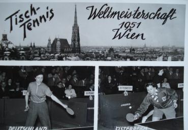 1951 Postkarte mit Astrid und Pritzi